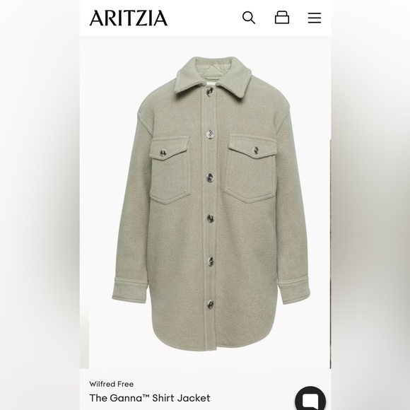 Wilfred Free- The Ganna™ Shirt Jacket- Mint Green - Picture 3 of 6